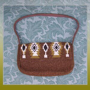 NEW Free People Magic Moment Southwestern Bronze Beaded Baguette Shoulde…